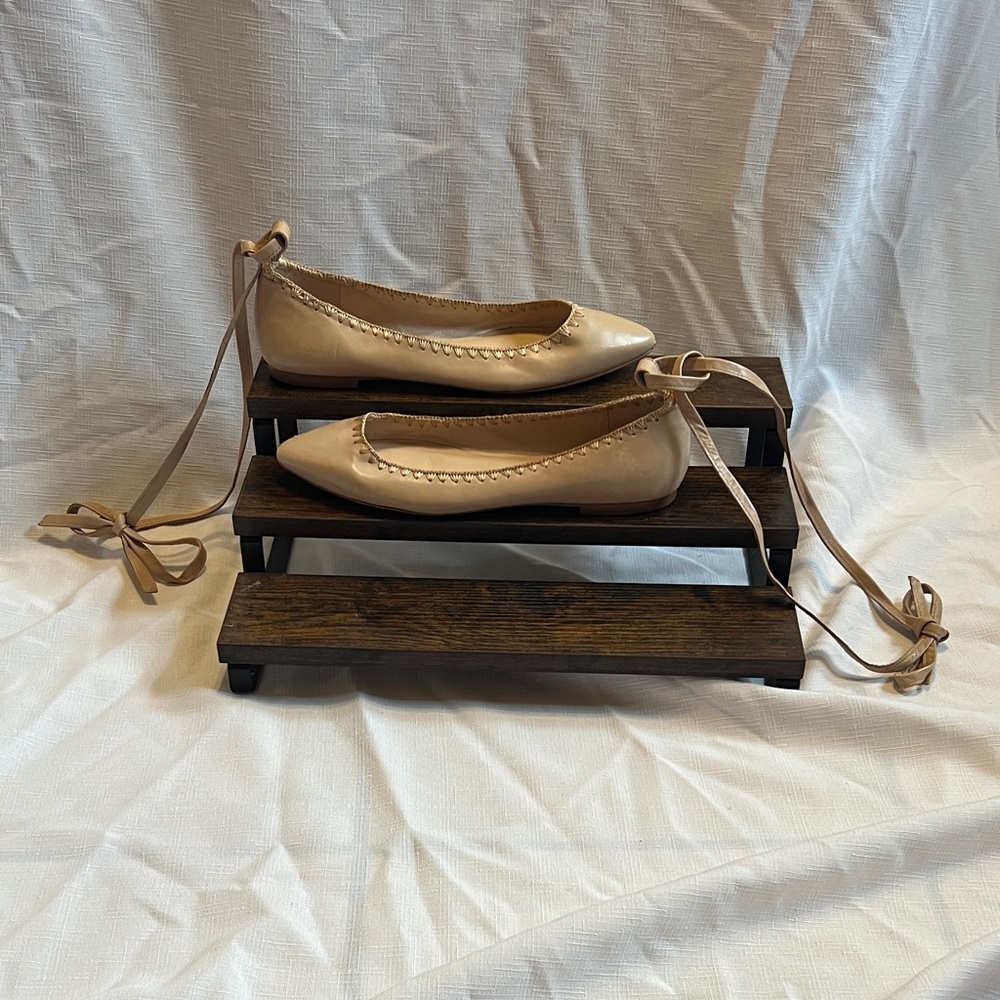 Vince Camuto Cream Flats with detail